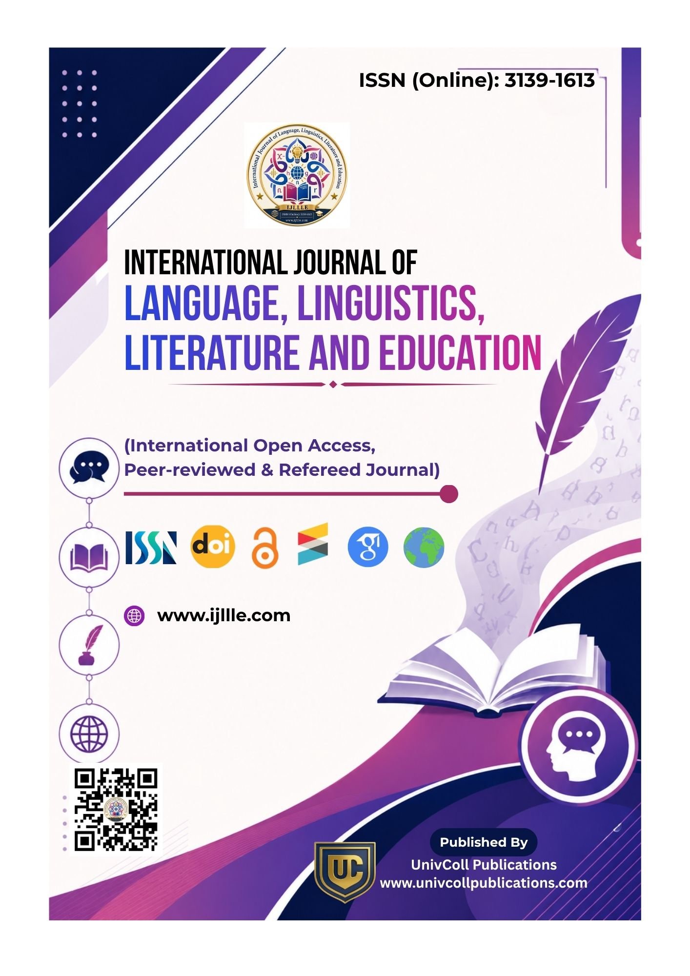 International Journal of Language, Linguistics, Literature and Education Cover